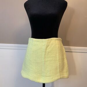 Zara Women's Yellow Tweed Skort